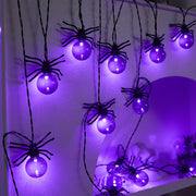 [Halloween Spider Light] 15-LED Halloween Spider Light | Purple Holiday Decorative Lamp for Indoor Festive Atmosphere and Spooky Fun