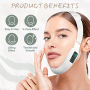 1pc Smart Face Lifting Device with Double Chin Reducer, USB Rechargeable Facial Contouring Machine, Ergonomic Design, Perfect Gift for Her