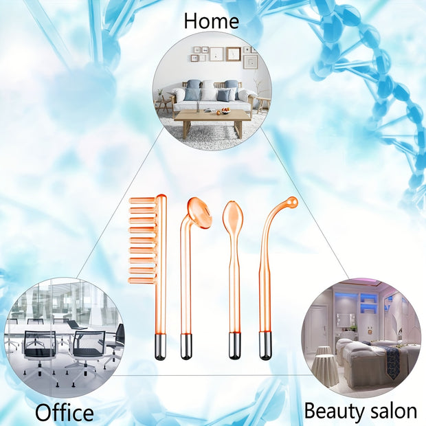 High Frequency 4-in-1 Facial Skin Care stick - Portable Facial Massager Skin Care Set for Family - Christmas gifts, Valentine's Day gifts, birthday gifts, Women's gifts, girlfriends, moms, girlfriends