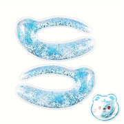 Reusable Gel Eye Ice Pack - Cold/Hot Compress Relax Eye Mask, PVC Eye Pad for Puffiness, Redness, sinus headaches - Quick-Cooling Eye Care for Home, Travel, - Long-Lasting Chill Without Fluid Shift, Eye Pads for Puffy Eyes, T