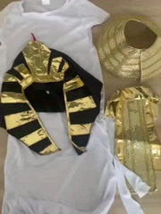 Kids Ancient Egyptian Kings, Pharaohs for Halloween Carnival Ball, Historical Theme Character Dress Up Performance Costume