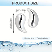 1 Pair Stainless Steel Eye Massagers - Reusable Multi-Purpose Hot & Cold Compress Relax, Portable Gua Sha Facial Massage Tools for Home, Travel, Beauty Shops - No Battery Needed, Holiday & Mother’s Day Gifts