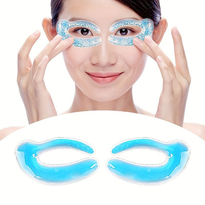 Reusable Gel Eye Ice Pack - Cold/Hot Compress Relax Eye Mask, PVC Eye Pad for Puffiness, Redness, sinus headaches - Quick-Cooling Eye Care for Home, Travel, - Long-Lasting Chill Without Fluid Shift, Eye Pads for Puffy Eyes, T