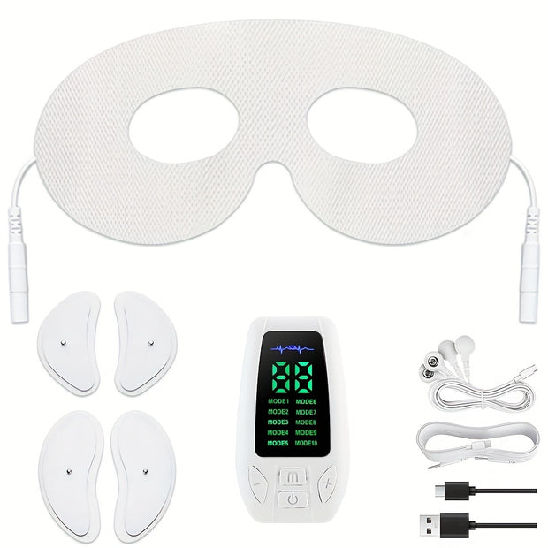 EMS Facial And Eye Massagers, Low-frequency Eye And Facial Relax Devices, Microcurrent Devices for Anti-aging And Eye Lifting. 10 Modes And 30 Levels, Home Beauty Modification Iron Muscle Activation Device