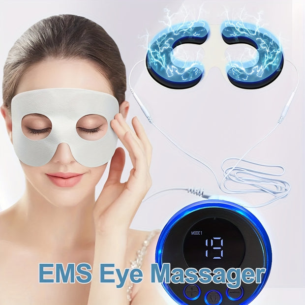 EMS Facial & Eye Massager Pro, Face & Eye Massage Complete Massager, Eye & Face Iron | 2025 Microcurrent TENS Device for Face Slimming, Anti-Aging & Eye Lift | 6 Modes & 10 Levels, USB Rechargeable, Muscle Activation, Jawline