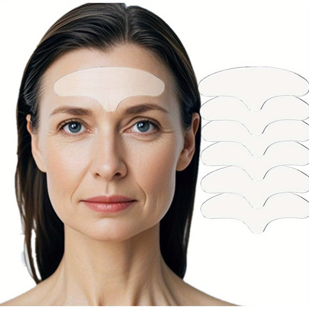2 Pack Reusable Silicone Forehead Patches - Fragrance-Free, Non-Invasive Facial Contouring for, & Frown Lines, Natural Lift & Relaxation, Forehead Wrinkle Patches, Skincare, Seamless Design, Skinfriendly Material, Mature Skin