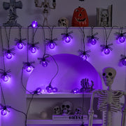 [Halloween Spider Light] 15-LED Halloween Spider Light | Purple Holiday Decorative Lamp for Indoor Festive Atmosphere and Spooky Fun