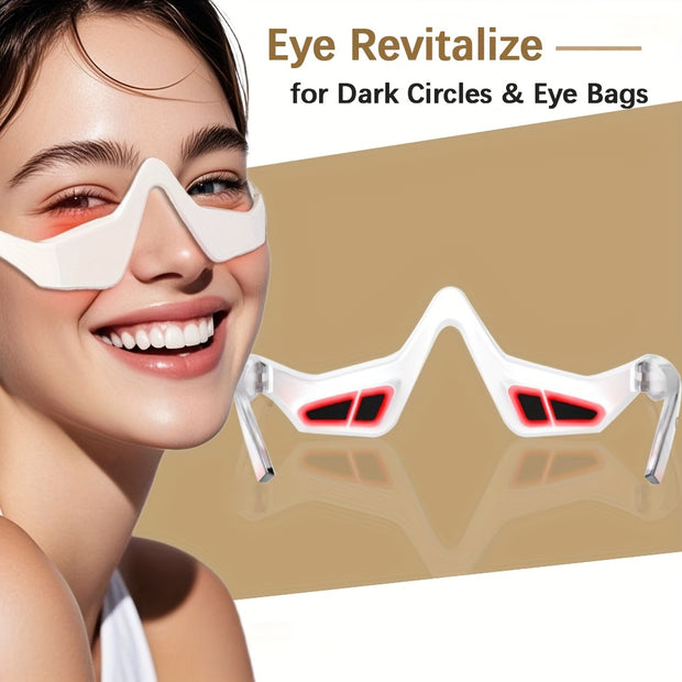 USB-recharge Under Eye Lift Device, Under-Eye Care Tool for Dark Circles, Wrinkles, Lransparent Frames, Ldeal Gift for Women Men, Sleek Design, Lightweight Construction, Eyecare Enthusiasts