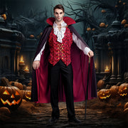 SYNCFUN Vampire Costume, Vampire Costume Men with Vampire Cape for Deluxe Halloween Costume