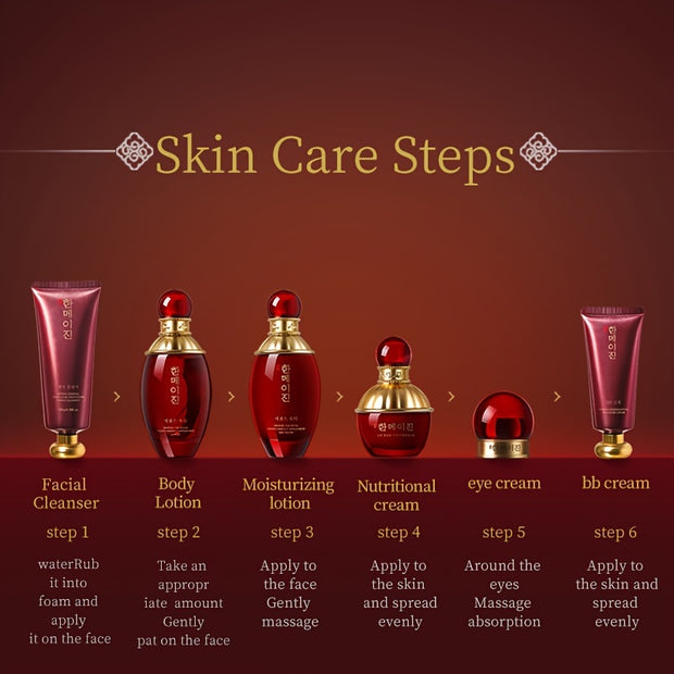 6pcs Korean Beauty Skin Care Korean Royal Beauty Essence Moisturizing Lubricating Skin Care Product Set Gift Box Is Suitable For Facial Skin Care. Gift For Mother And Girlfriend Christmas Gift