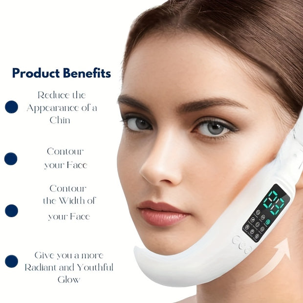 1pc Smart Face Lifting Device with Double Chin Reducer, USB Rechargeable Facial Contouring Machine, Ergonomic Design, Perfect Gift for Her