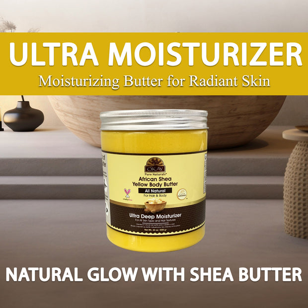 OKAY Pure Naturals African Shea Yellow Body Butter - 30 oz / 850 ml