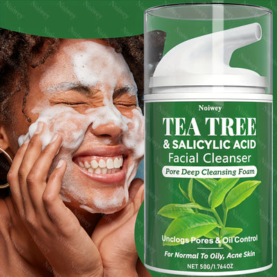 [Acne Skin Normal to Oily Cleanser] Salicylic Acid Facial Cleanser: Pore Deep Cleansing Foam - Unclogs Pores & Oil Control for Normal to Oily, Acne Skin