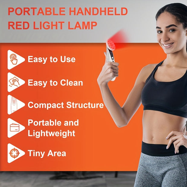 HeliFolk Multi-Functional LED Red Light Relax Facial Device – Handheld Skincare Beauty Instrument with Adjustable Settings, USB Rechargeable, Perfect Valentine’s Day or Birthday Gift for Her