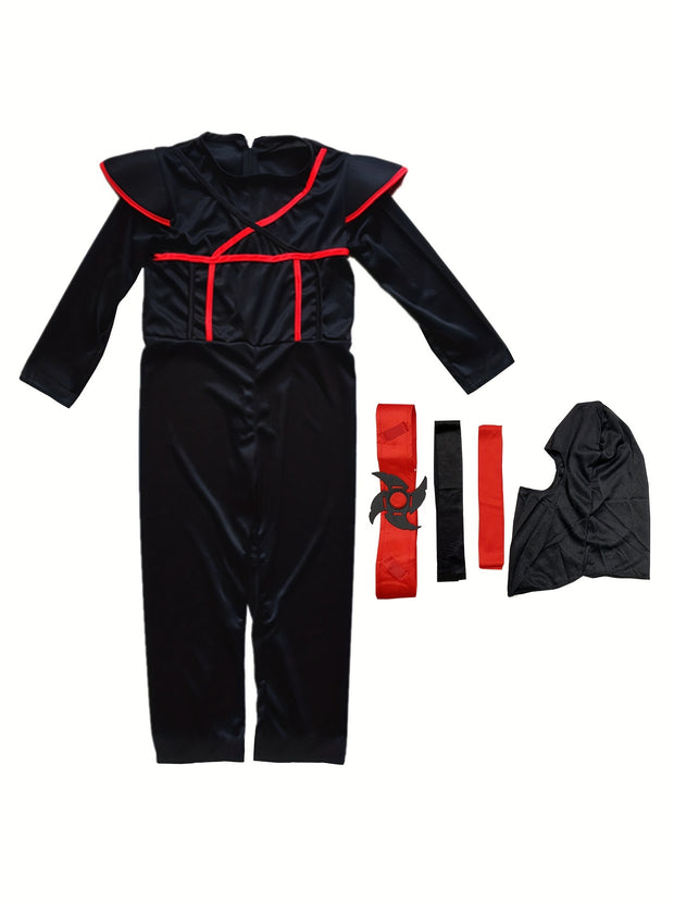 Kid's Warrior Character Clothing, Cartoon Samurai Character Halloween Outfits, Boy's Clothes For Party Performance