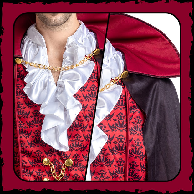 SYNCFUN Vampire Costume, Vampire Costume Men with Vampire Cape for Deluxe Halloween Costume