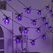 [Halloween Spider Light] 15-LED Halloween Spider Light | Purple Holiday Decorative Lamp for Indoor Festive Atmosphere and Spooky Fun