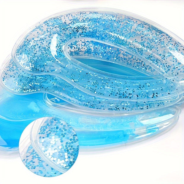Reusable Gel Eye Ice Pack - Cold/Hot Compress Relax Eye Mask, PVC Eye Pad for Puffiness, Redness, sinus headaches - Quick-Cooling Eye Care for Home, Travel, - Long-Lasting Chill Without Fluid Shift, Eye Pads for Puffy Eyes, T