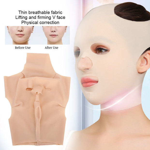 Full Face Lift Sleeping Belt Reusable Mask Chin Lift Facial Mask Face Belt Double Chin Thin Facial Bandages Cheek Belt Strap Face Massage Shaper For Women