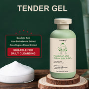 Cleansing Gel - 6.76oz, with Mandelic Acid - Aloe & Rose Extract, Face And Body Scrub Gel, Keeps Facial Light Beige Clean And Moisturized