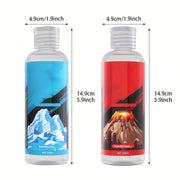 HARDBIRD 6.76oz No-Rinse Body Wash - Iceberg & Hot Springs Experience, Hypoallergenic Moisturizing Bath Oil for Men & Women, Party Gift, Daily Use, Vibrant Nature-Inspired Design, Nonirritating Formula