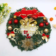 Farmhouse Christmas Wreath, Rustic Wood Front Door Decor for Indoor/Outdoor Holiday
