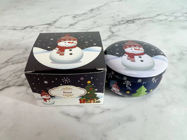 Christmas Candles Santa Claus Snowman Elk Tin Cans Candle Merry Christmas Decorations for Home Navidad Noel Xmas New Year Gifts