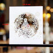 Top Quality New 3D Christmas Greeting Card Creative Pop Up Hand-Made Cards Colorful Christmas Holiday Thanksgiving New Year Card
