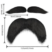 Eyebrows Kits Cosplay Props Decoration Fake Mustache Set Facial Hair for Club Activities Masquerade Costume Party Halloween Male