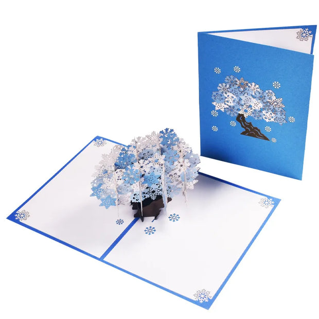 Top Quality New 3D Christmas Greeting Card Creative Pop Up Hand-Made Cards Colorful Christmas Holiday Thanksgiving New Year Card