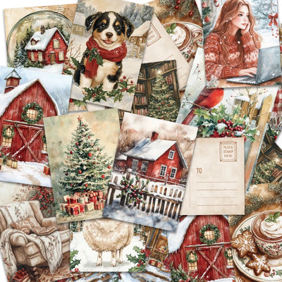 32, Vintage Christmas Postcards, Christmas, Birthday/Anniversary Gifts, Collectibles, Perfect for Gifting, Mail-Ready.