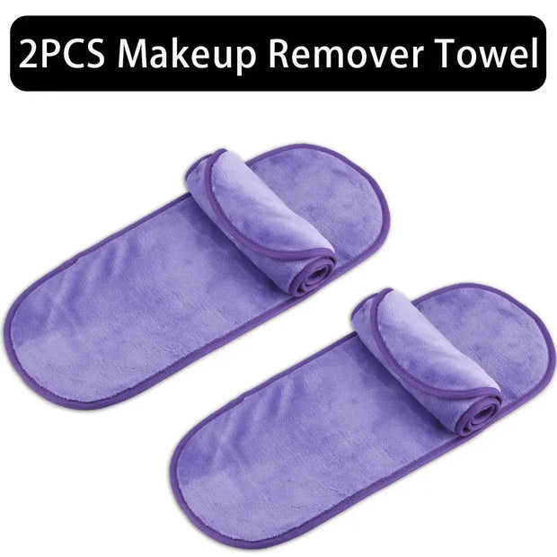 2/5/10Pcs Make-up Remover Towel Makeup Microfibre Cloth Pads Reusable Women Face Cleaning Towels Skincare Beauty Tool