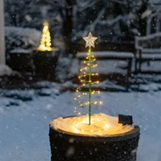 Solar Outdoor Garden Christmas Tree Lights LED String Lights IP65 Star Light Decorative Lights for Christmas Day Decoration