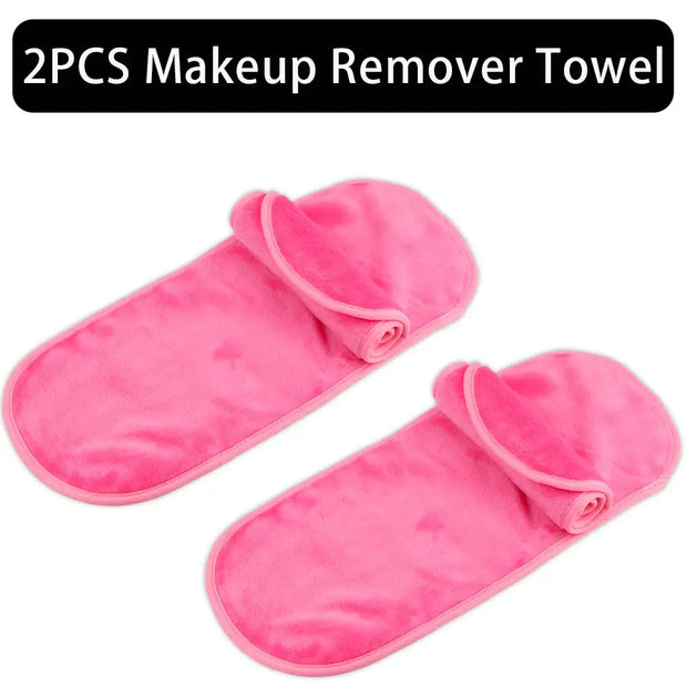 2/5/10Pcs Make-up Remover Towel Makeup Microfibre Cloth Pads Reusable Women Face Cleaning Towels Skincare Beauty Tool