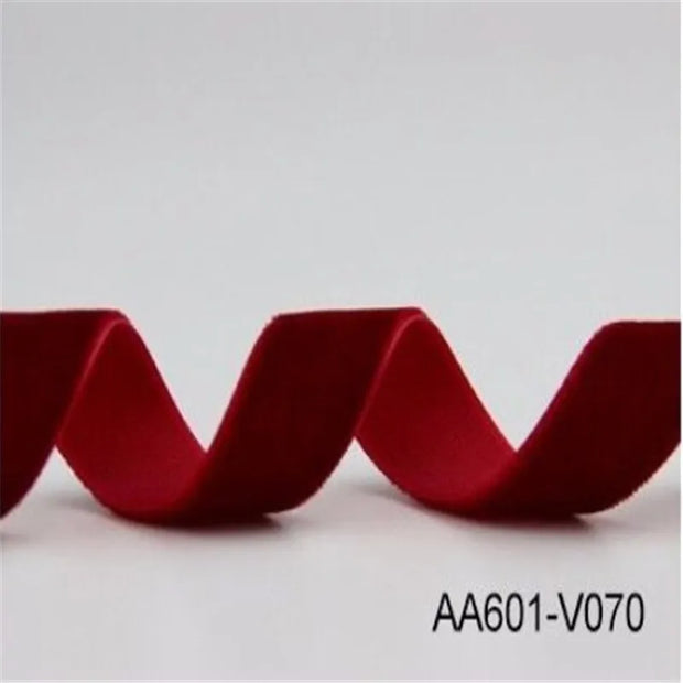 6/9/15/25mm Dark Red Single Face Nylon Velvet Ribbon For Handmade Gift Bouquet Wrapping Supplies Home Party Decoration Christmas
