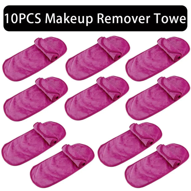 2/5/10Pcs Make-up Remover Towel Makeup Microfibre Cloth Pads Reusable Women Face Cleaning Towels Skincare Beauty Tool