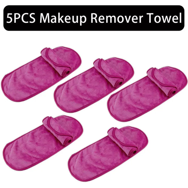 2/5/10Pcs Make-up Remover Towel Makeup Microfibre Cloth Pads Reusable Women Face Cleaning Towels Skincare Beauty Tool