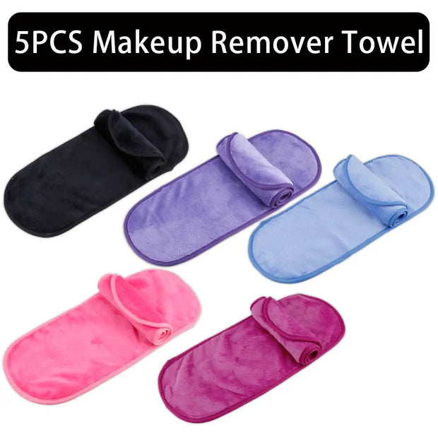 2/5/10Pcs Make-up Remover Towel Makeup Microfibre Cloth Pads Reusable Women Face Cleaning Towels Skincare Beauty Tool