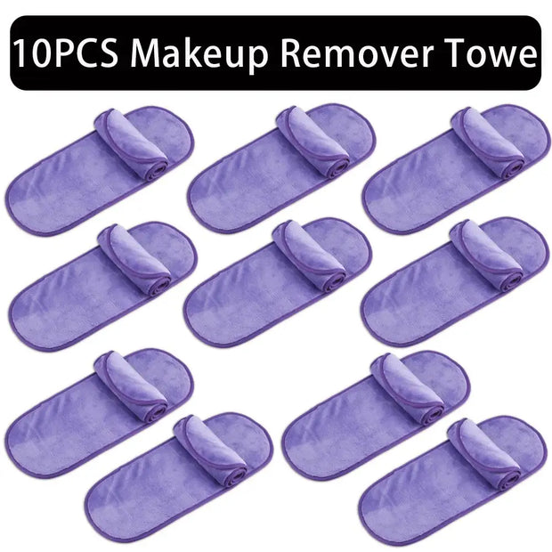 2/5/10Pcs Make-up Remover Towel Makeup Microfibre Cloth Pads Reusable Women Face Cleaning Towels Skincare Beauty Tool