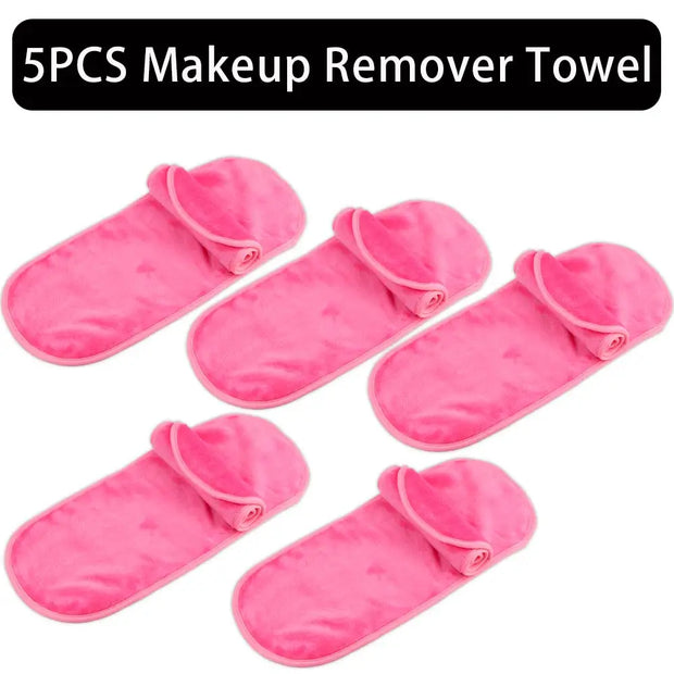 2/5/10Pcs Make-up Remover Towel Makeup Microfibre Cloth Pads Reusable Women Face Cleaning Towels Skincare Beauty Tool