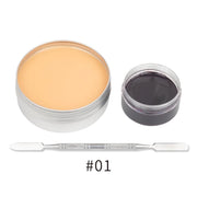 2/4/5PCS SFX Makeup Set Special Effect Halloween Party Wound Scar Wax Makeup with Spatula Sponge to Create a Blood Splash Shape