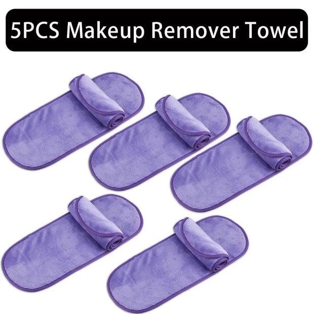 2/5/10Pcs Make-up Remover Towel Makeup Microfibre Cloth Pads Reusable Women Face Cleaning Towels Skincare Beauty Tool
