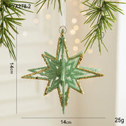 Christmas Decorations Christmas Tree Ornaments Green Butterfly Snowflake Decorations and Home Christmas Party Decorations