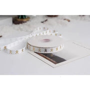 New 10/15/25mm 15 Meters Christmas Ribbon Printed Grosgrain Ribbon Tape For Handmade Design Christmas Decoration Gift Packing