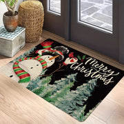 Christmas Santa Claus Welcome Mat Non Slip Floor Rug Washable Bedroom Kitchen Entrance Doormat Polyester Home Decor Carpet