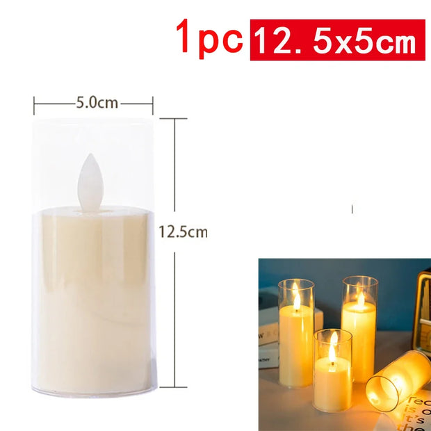 Red Flameless Shake Led Candles Light Swing light Led Battery Power Candles Lamp Electronic Led Lamp Halloween Home Decor