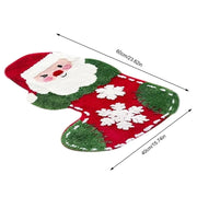 VIKAMA Christmas Gingerbread House Floor Mat Entrance Non Slip Water Absorbent Easy To Clean Festive Atmosphere Decorat Carpet