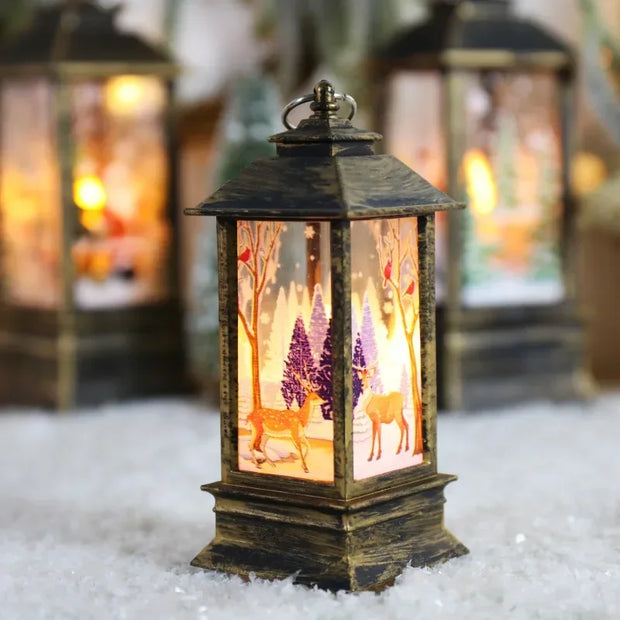 Christmas Lanterns Light Merry Christmas Decorations for Home Christmas Tree Ornaments 2025 Navidad Xmas Gifts New Year Pendants