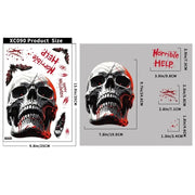 Halloween Horror Stickers Blood Fingerprint Hanging Ghost Pumpkin Skull Window Glass Sticker Happy Halloween Party Decor 2025