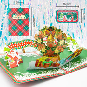 Top Quality New 3D Christmas Greeting Card Creative Pop Up Hand-Made Cards Colorful Christmas Holiday Thanksgiving New Year Card